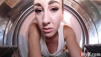 masturbating on washing machine