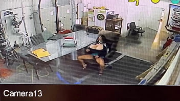 office lesbians caught on security cam