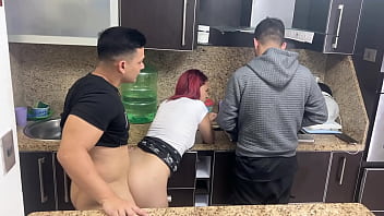 husband makes wife fuck his friend