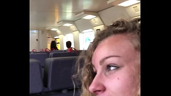 girl gets fucked on train