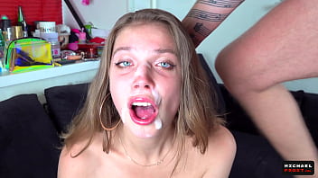 man cums in a dog