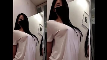 korean girl rides dildo