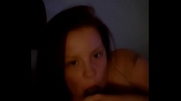 licking cum off tits