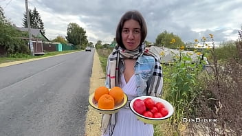 village girl in field