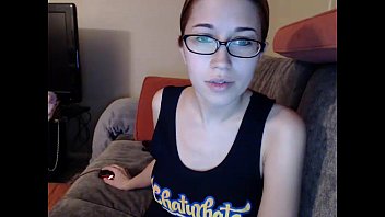 girl playing with her boobs