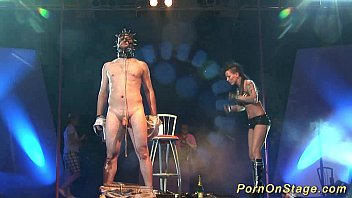 forced to strip on stage