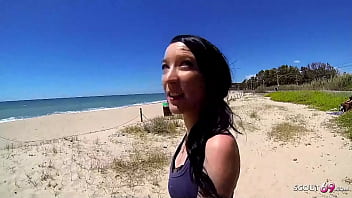 bent over at the beach